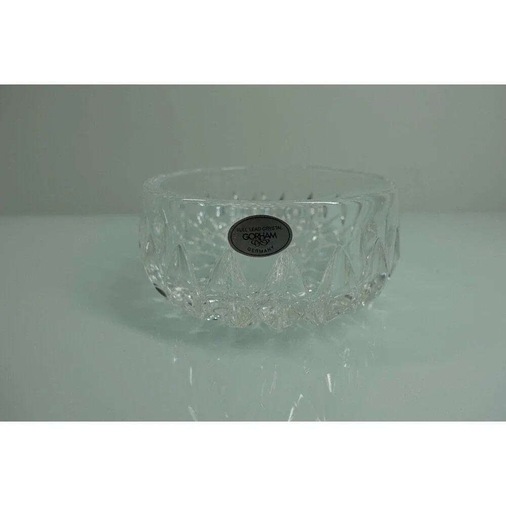 Gorham Cut Fine Full Lead Crystal 4.5” Bowl Dish Althea Pattern - no Box